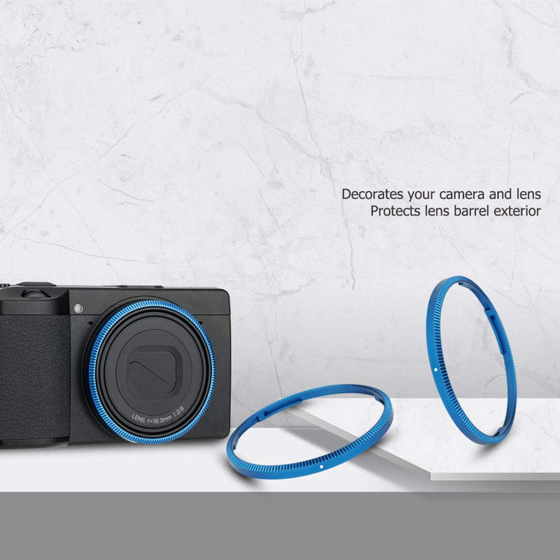 [AUSTRALIA] - JJC Metal Lens Decoration Ring Cap for Ricoh GR III GR3 Accessories Replace Ricoh GN-1 Ring Cap -Blue Blue 