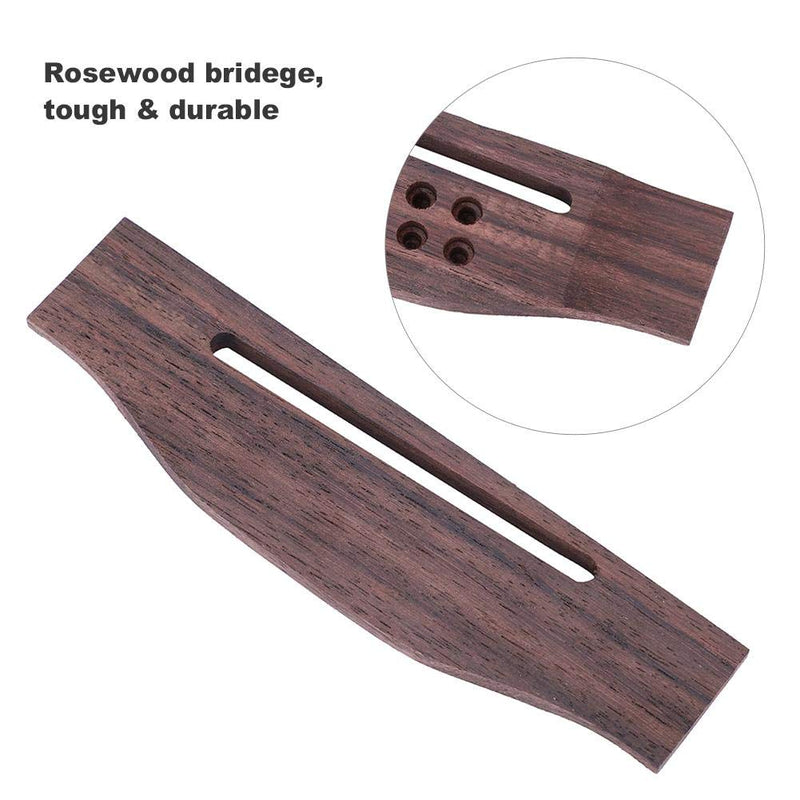 Dilwe 12 Strings Guitar Bridge, Rosewood Bridge Saddle for 12-String Acoustic Guitar Accessory Parts