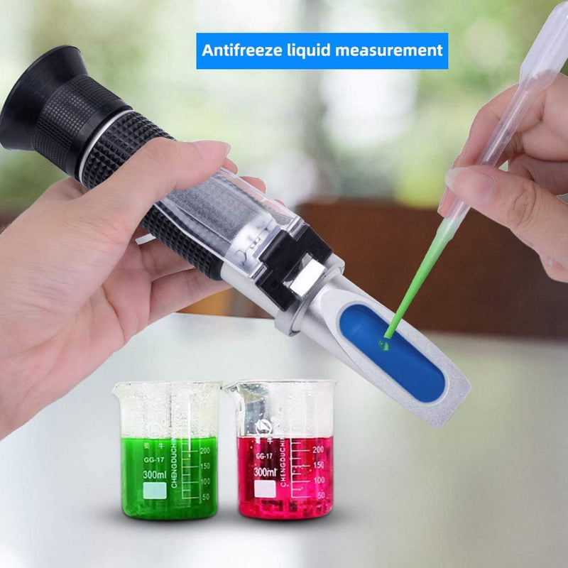[AUSTRALIA] - Abuycs Antifreeze Refractometer for Glycol, Antifreeze, Coolant and Battery Acid, Measuring Freezing Point of Automobile Antifreeze, Urea Adblue Battery Fluid Condition Glass Water Tester ATC Tool 