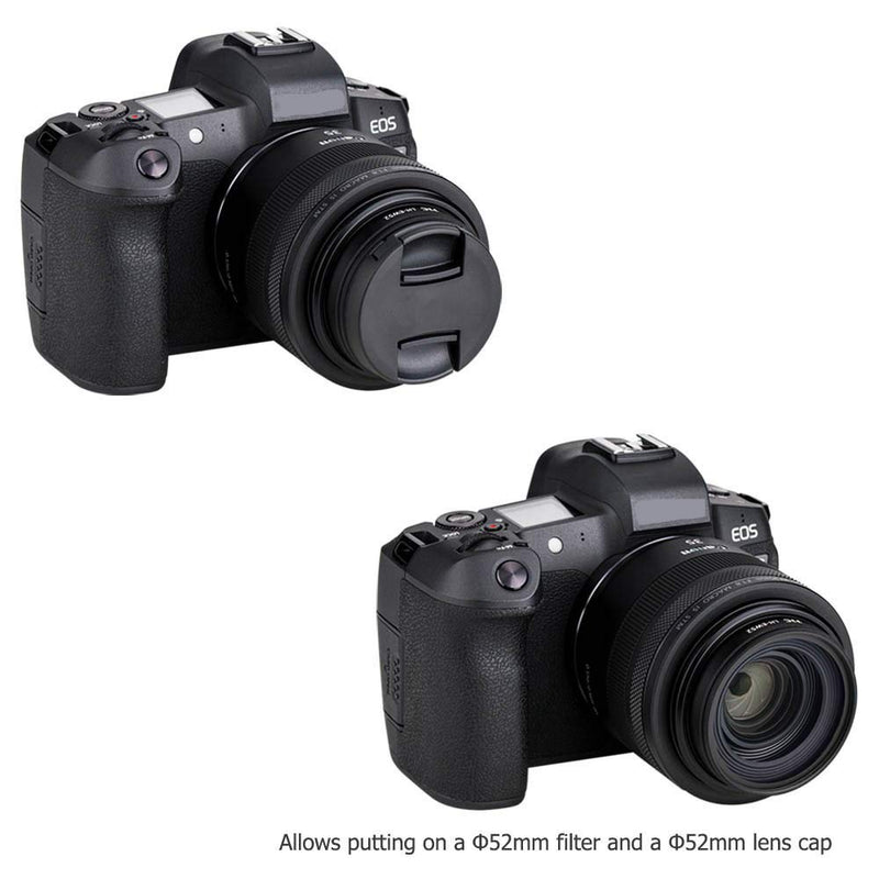 Metal Lens Hood for RF 35mm F1.8 Macro is STM, RF 35mm f/1.8 Macro is STM Lens on Canon EOS RP R R5 R6, Replaces EW-52 Hood Replace Canon EW-52