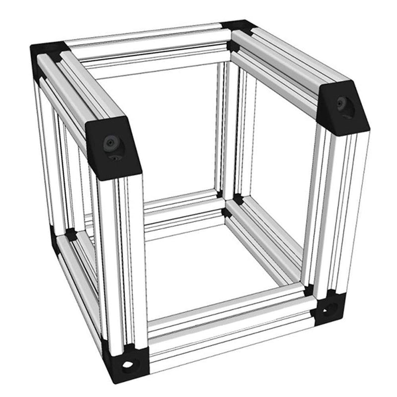 Befenybay 8PCS Black Corner Bracket Cube (20x20x20mm) for 6mm Slot Aluminum Extrusion Profile 2020 Series (Cube Corner-8PCS) Cube Corner-8PCS