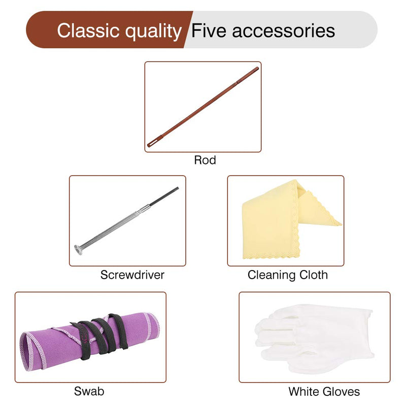 Dilwe Flute Cleaning Kit, Flute Maintenance Tool Used to Keep the Screws Tight for Flute Repairing