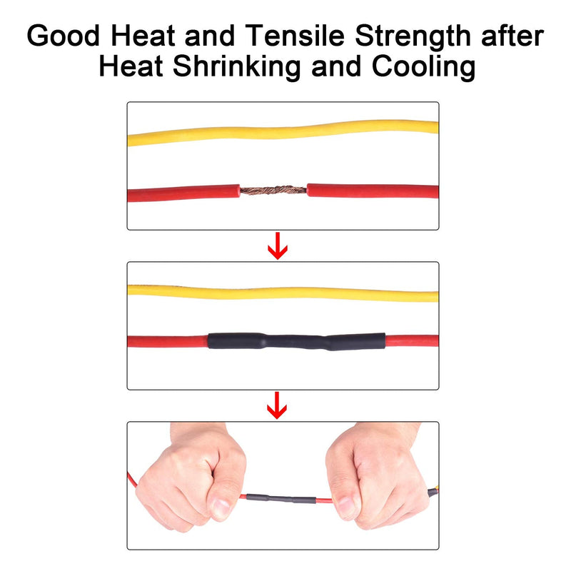 XHF 1.5 Inch (39mm) 3:1 Waterproof Heat Shrink Tubing Marine Grade Wire Cable Adhesive Lined Tube Insulation Seal Against Moisture Corrosion and Air Leakage, 4 Ft Black (39mm(1-1/2"))-4ft