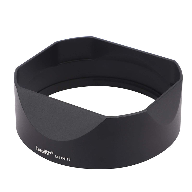 Haoge LH-OP17 Square Metal Lens Hood Shade with Metal Cap Set for Olympus M.ZUIKO ED 17mm f/1.2 PRO Lens 17MM F1.2