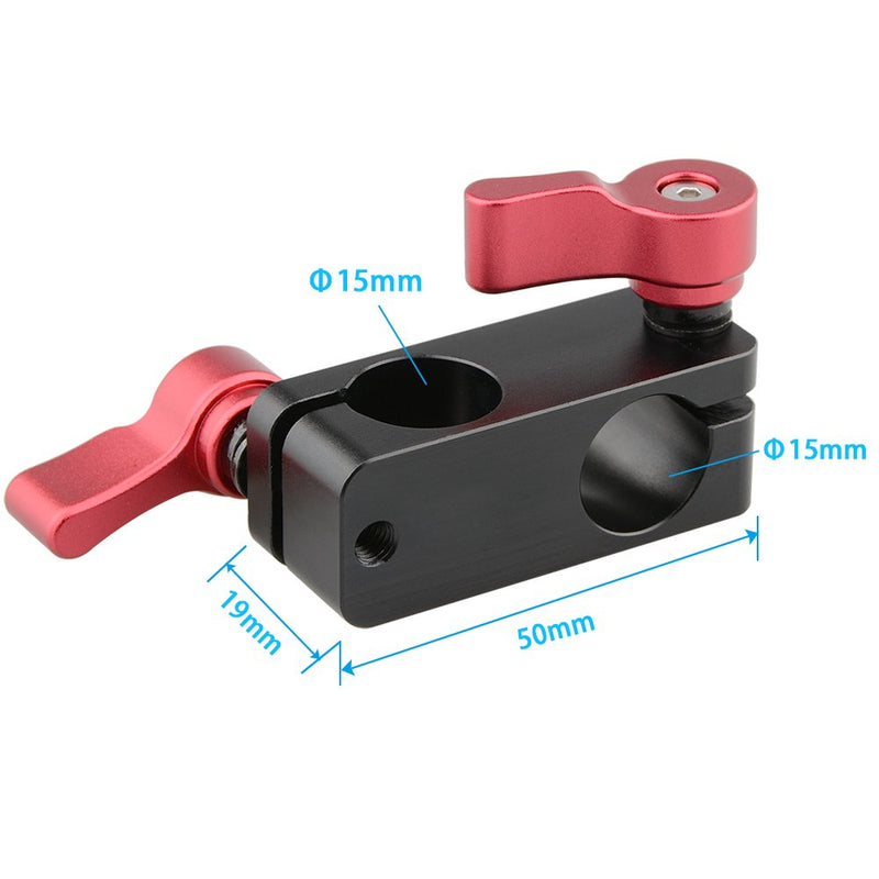 CAMVATE Right Angle Rod Clamp 15mm Rod 90 Degree Rotate for Video Camera DSLR Rig