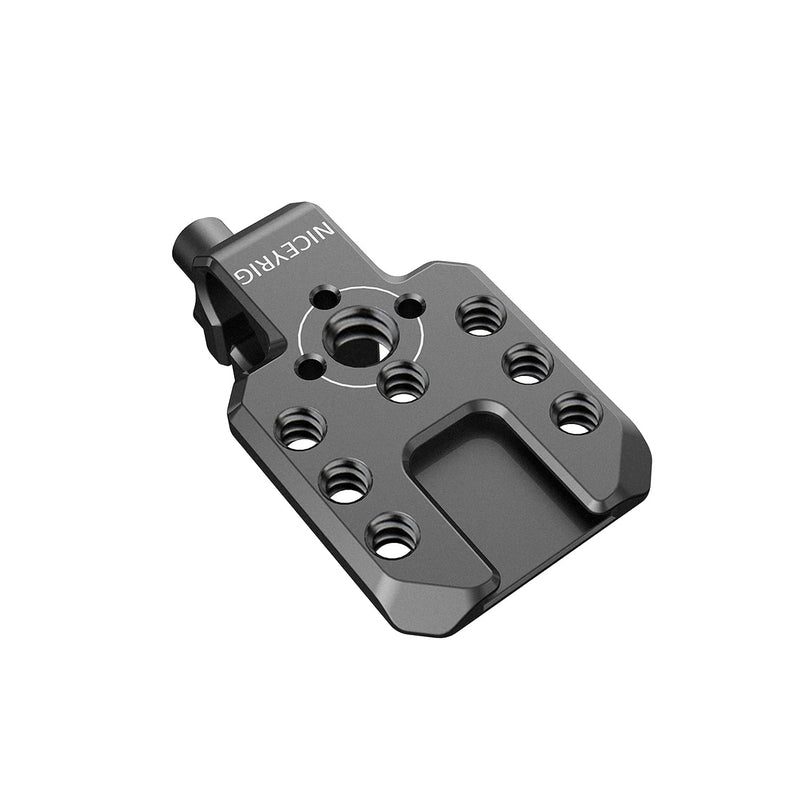 NICEYRIG 15mm Single Rod Clamp with Cold Shoe Extension Plate, Applicable for GoPro Action Camera, Microphone, EVF Mount - 457
