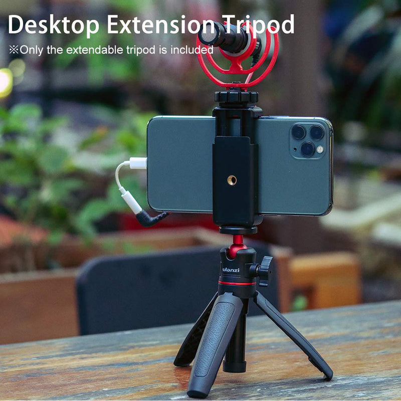 Andoer MT-08 Mini Desktop Tripod Handheld Photography Bracket Stand with Flexible Ballhead 1/4 Inch Screw Mount for Selfie Travel Vlogging