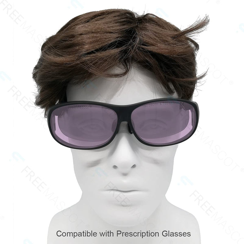 FreeMascot OD 5+ 190nm-380nm / 750nm-860nm Wavelength Violet and Infrared Laser Safety Glasses Frame Style 4