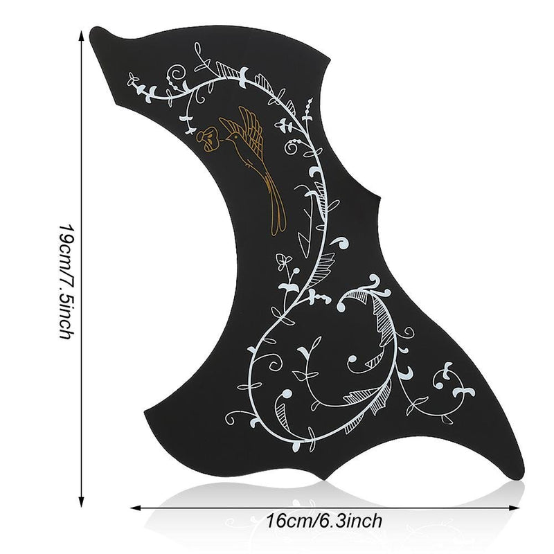 Dilwe Self-adhesive Guitar Pickguard, Scratchplate Replacement Parts for 41" Folk Guitar Black