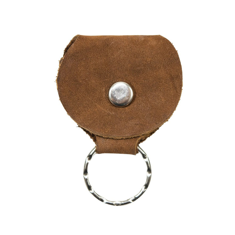 Rustic Leather Guitar Pick Holder Key Chain Handmade by Hide & Drink :: Swayze Suede