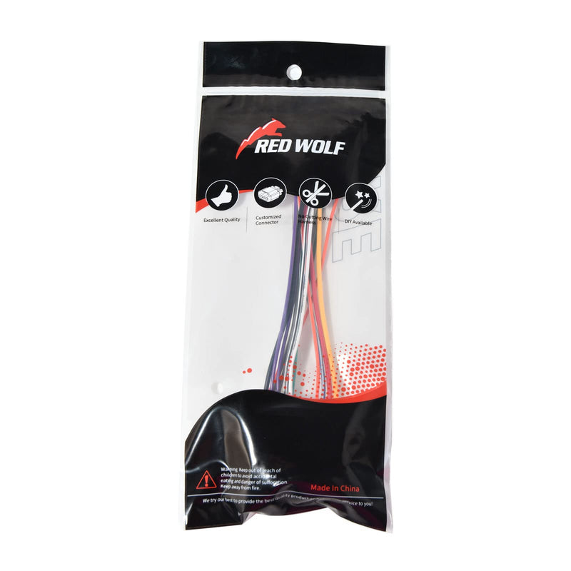 RED WOLF Compatible with GM Chevy GMC Buick 1998-2008 & GM-10 Antenna Adapter Plug Aftermarket Stereo Radio Wiring Harness