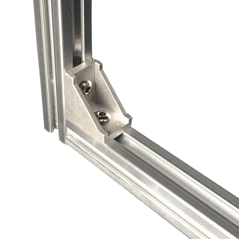 E-outstanding 12Pcs Aluminum Profile 2020 Series Corner Bracket L Shaped Right Angle Connector for Standard 6mm Slot Aluminum Extrusion Profile