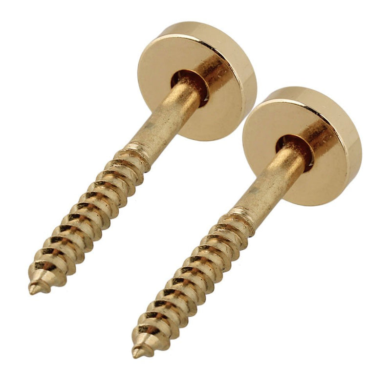 lovermusic Lovermusic Guitar Neck Joint Ferrules Bushing with Screws Gold Pack of 20