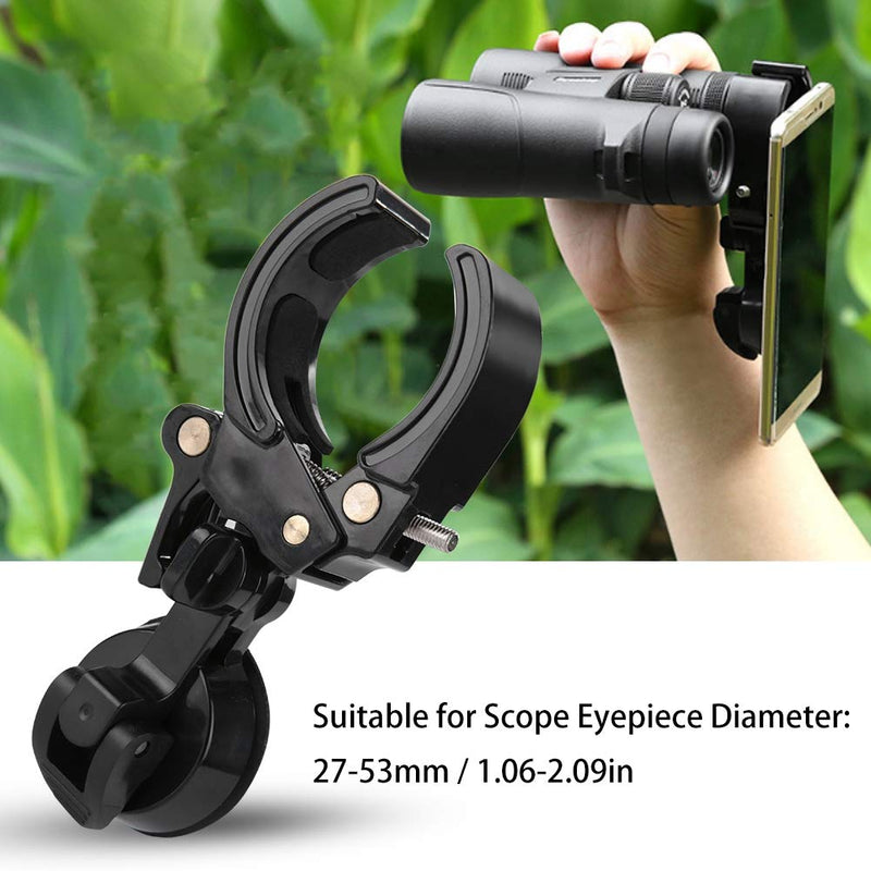 Adapter Mount, Telescope Monocular Binoculars Scope Eyepiece, Universal Cellphone Adapter Phone Holder Mount Fits Eyepiece's Diameter from 27mm-53mm