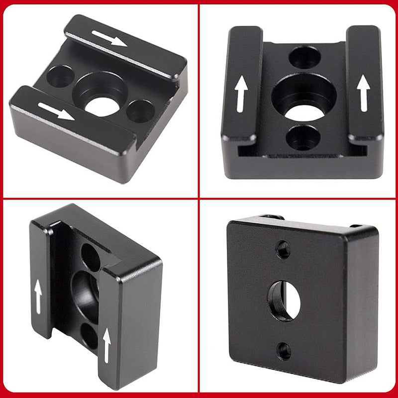 FocusFoto Cold Shoe Mount Adapter Bracket Base with 1/4"-20 Threaded Screw for Camera Cage Flash LED Video Light Field Monitor DSLR Rig