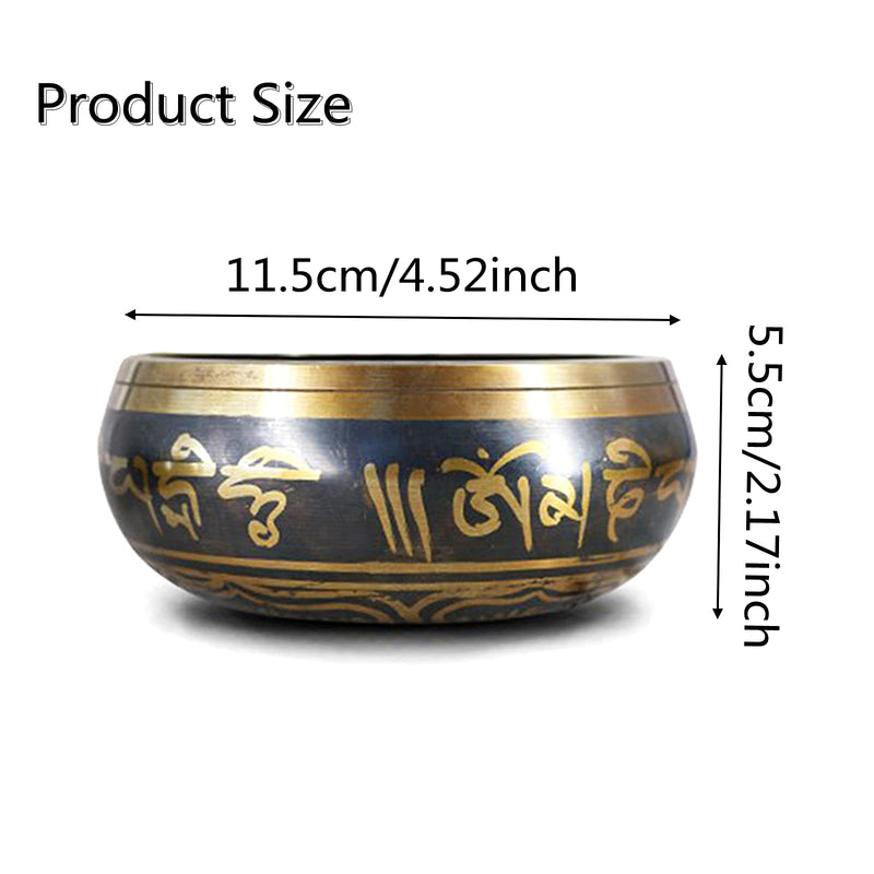 RoseFlower 4.52 inch Tibetan Singing Bowl Set with 8 Chakra Stones, Handcrafted Meditation Sound Bowl with Mallet and Cushion, for Mindfulness, Prayer, Yoga and Zen #2*4.5inches