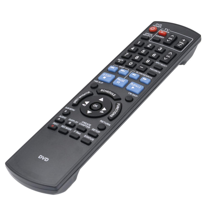 New N2QAYB000197 Replace IR Remote Control fit for Panasonic DVD VCR DVDR Recorder Combos Diga DMR-EZ28 DMR-EZ28K DMR-EZ48V DMR-EZ48 DMR-EZ485 DMR-EZ485K DMR-EZ485V DMR-EZ485VK DMR-EZ48K DMR-EZ48VE