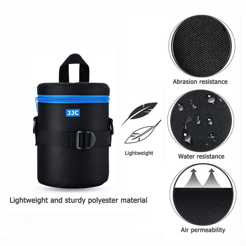 [AUSTRALIA] - JJC Camera Lens Pouch Case for Canon EF 50mm f1.2/ EF 24-70mm EF 70-300mm Tamron SP 70-300mm & More, Zipper Polyester Lens Protective Bag Interior Size 3.94x7.17” XL 
