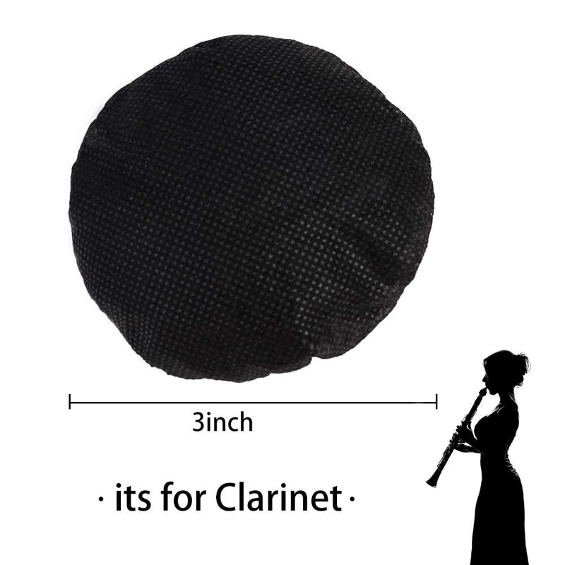 100 Pieces Disposable Non-Woven Music Instrument Bell Cover 3" Ideal for Clarinet Trumpets, alto saxophone/trumpet, bass Clarinet/cornet and Other Musical Instruments of 3 Inches