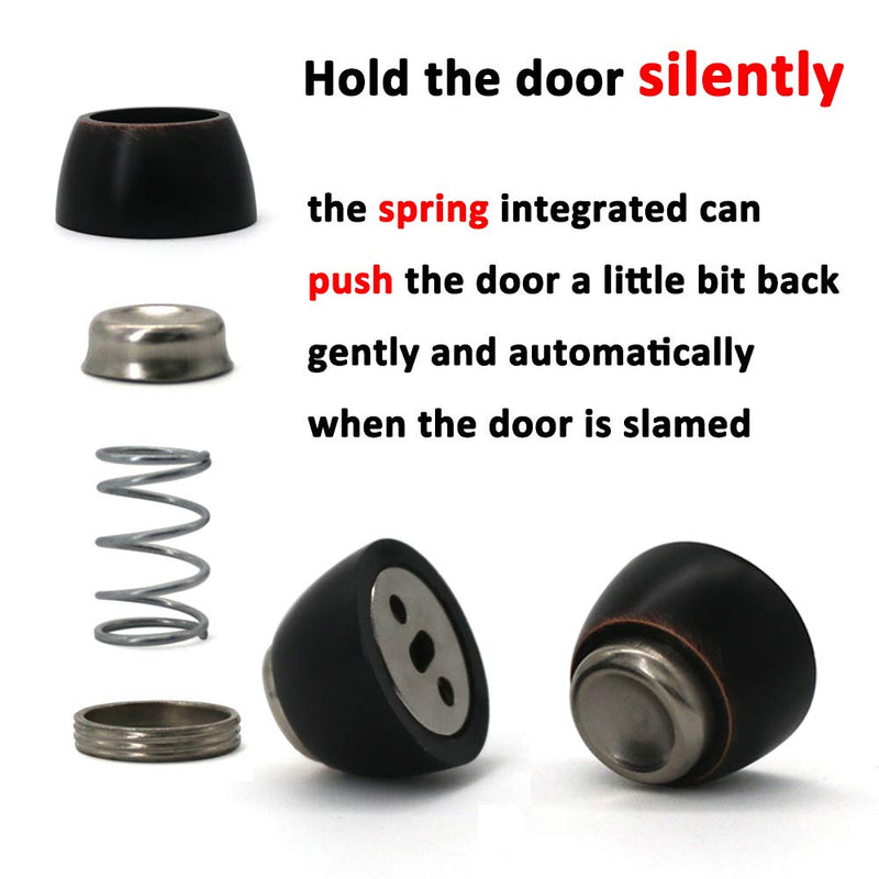 Solid Mental Magnetic Door Stop, Wall Mounted, Oil Rubbed Bronze 1 PCS Oil Rubbed Bronze