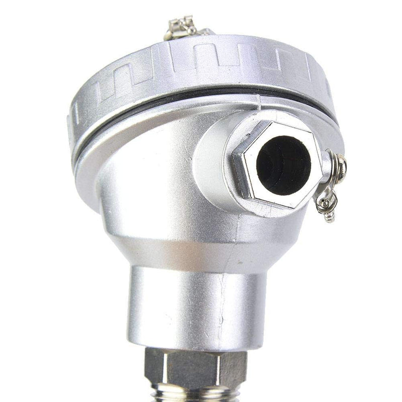 Zouminyy RTD PT100 Temperature Sensor Probe, Resistance Temperature Detection, 1/2" NPT Thread Thermocouple Terminal Head(50mm)