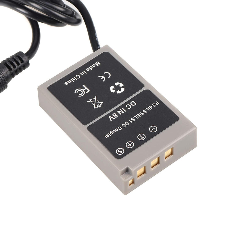 [AUSTRALIA] - FocusFoto Full Decoded BLS-1 BLS-5 BLS-50 Dummy Battery DC Coupler with USB Cable for Olympus OM-D E-M10 Mark II III IV Pen E-PL9 E-PL8 E-PL7 E-PL6 E-P3 E-P2 E-PM3 Camera Battery Power Bank 