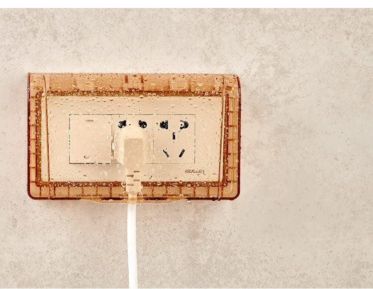Fielect 3Pcs Weatherproof in Use Outlet Cover Plug Receptacle Protector for Retrofit Siding Construction Tawny 118 Type 135x95x41mm brown