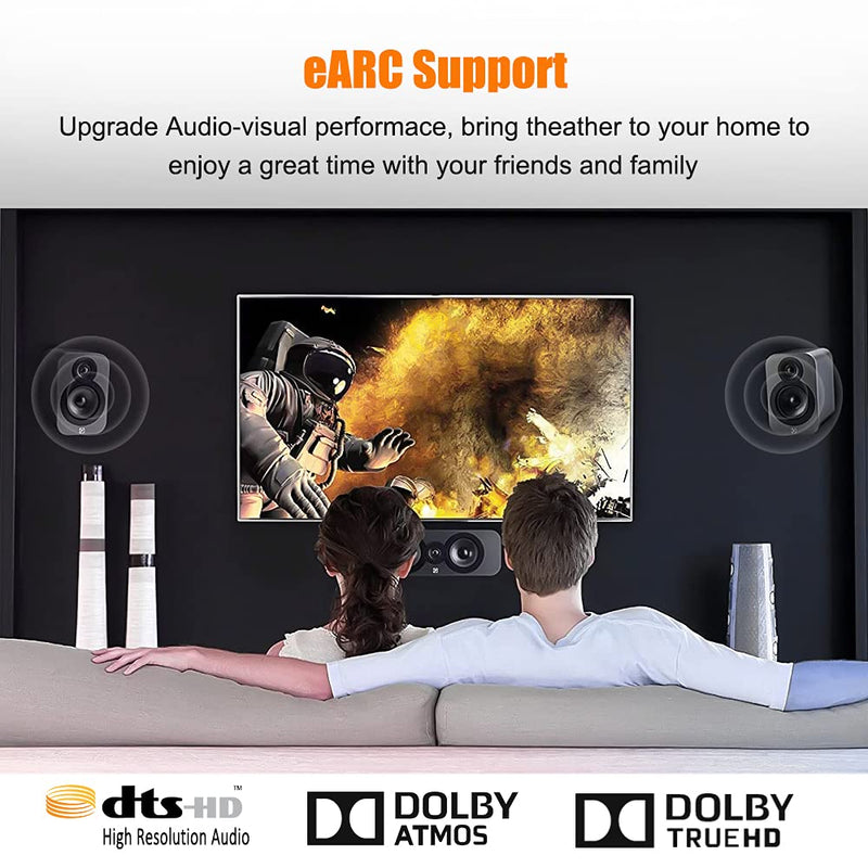 8K HDMI 2.1 Cable 6 feet, 48Gbps High Speed 4K@120Hz 8K@60Hz Braided HDMI Cord, Support eARC Dynamic HDR10 4:4:4 HDCP 2.2&2.3, Compatible with Dolby Atmos LG Samsung TV PS5 Switch Xbox Roku 6 ft