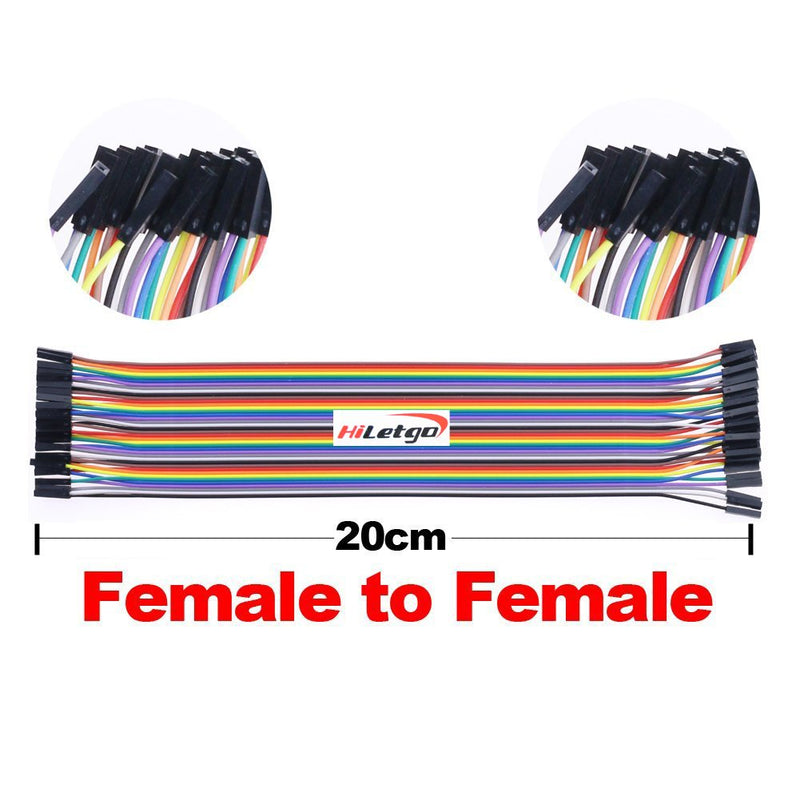 HiLetgo 200pcs/5x40pcs Breadboard Jumper Wires Dupont Wire Male to Male, Male to Female, Female to Female, 2.54mm to 2.54mm, 2.54mm to 2.0mm, 2.0mm to 2.0mm 20CM Cables Assortment Kit for Arduino DIY