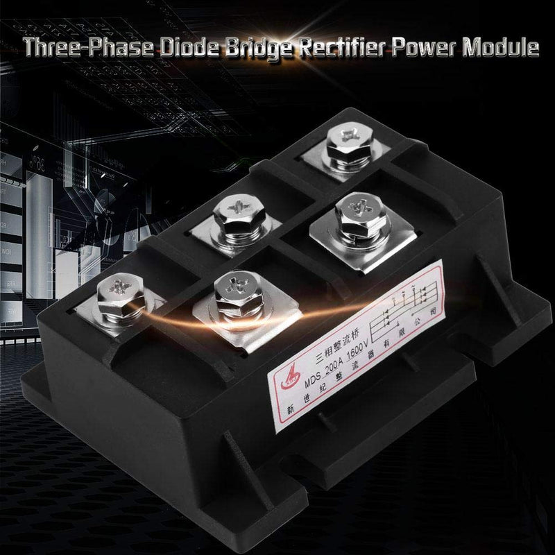 MDS-200A Amp 1600V Three-Phase Diode Module Bridge Rectifier Power Module Provide for Single Phase Rectification