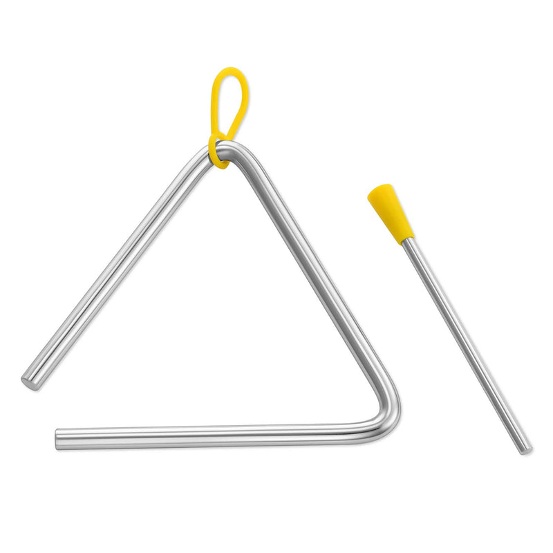 Eastar 5" Triangle Musical Instruments for Adults Kids Steel Triangle Dinner Bell Small Instruments with Striker