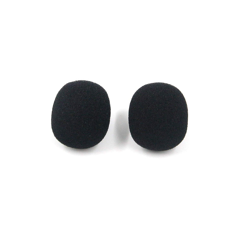 Karcy Microphone Covers Black Mini Lapel Headset Microphone Windscreen Foam Cover 8mm /0.3" Inner Dia. Set of 15