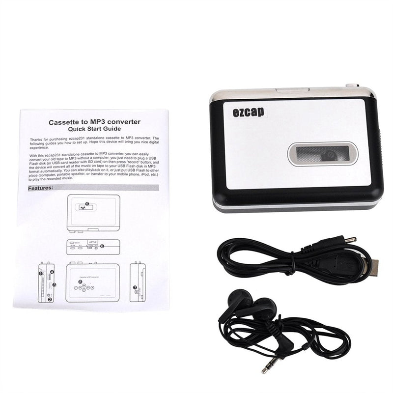 [AUSTRALIA] - Y&H Cassette Tape Player Record Tape to MP3 Digital Converter,USB Cassette Capture,Save to USB Flash Drive Directly,No Need Computer ezcap231 