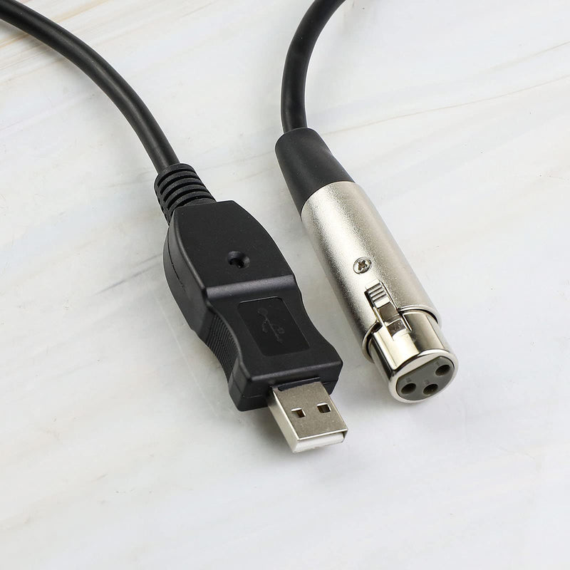 3m USB Male to XLR Female 3 Pin Converter Cable for Microphone Instruments Recording Karaoke Singing Waterproof USB Microphone Cable