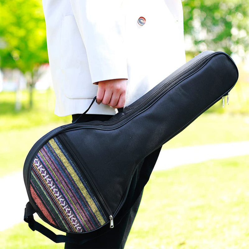 Milisten 4 String Banjo Case Cotton Banjo Shoulder Bag Holder Organizer Instrument Storage Pouch Banjo Bag for School Concert Black