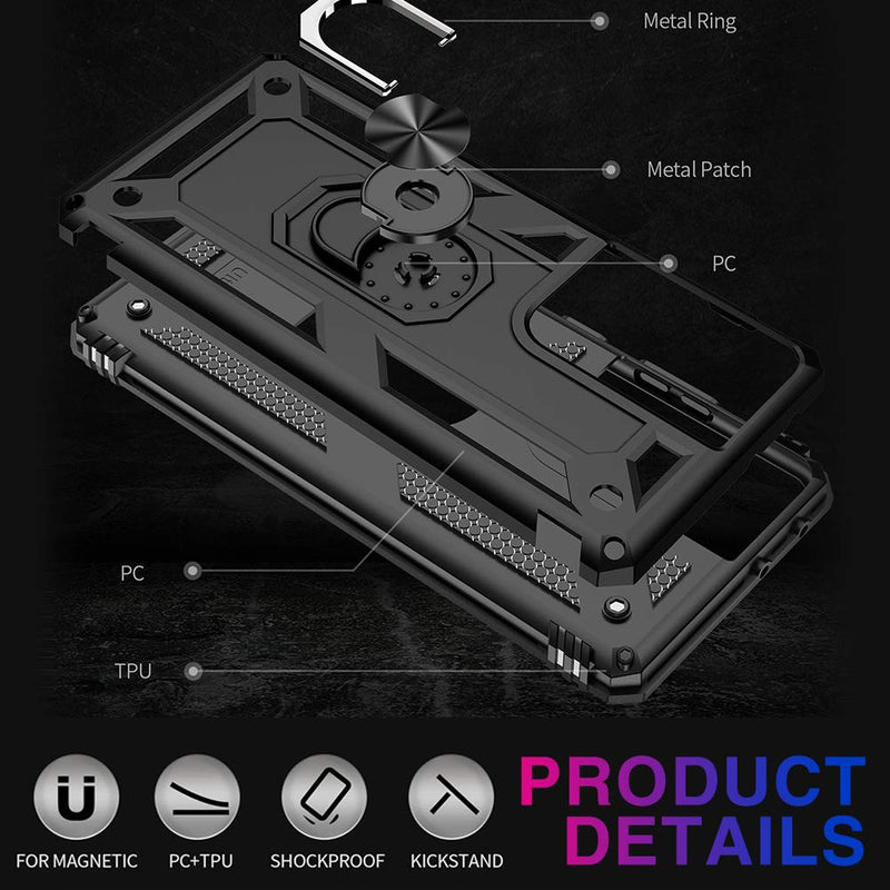 Compatible with Samsung Galaxy S21/S30 Ultra 5G Case Heavy Duty Rugged Hard Armor Military Grade Shockproof Anti-Fall Bumper Cover for Samsung S30 Ultra 5G Cases with Magnetic Ring Kickstand