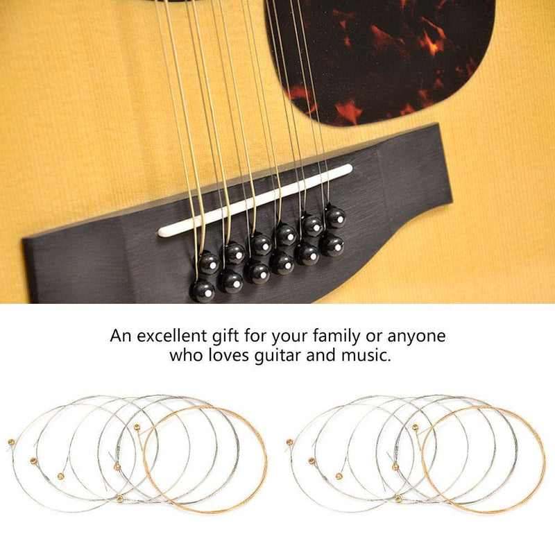 Dilwe Guitar String, 12 Pcs Guitar Strings Replacement for Acoustic Folk Guitar