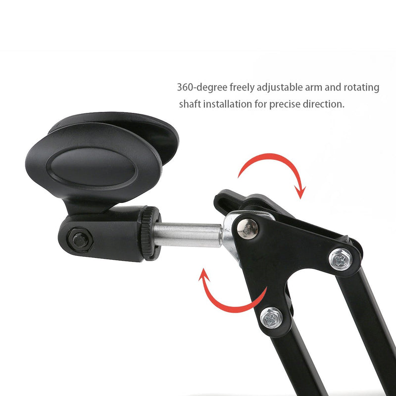 [AUSTRALIA] - FOXNOVO Microphone Arm Stand -- Featuring Suspension Boom, Easy Scissor Action Mobility, and Mic Arm Mount (Black) 