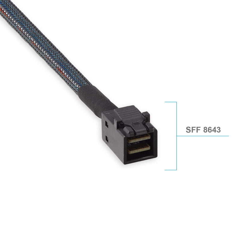10Gtek# 12G Internal Mini SAS SFF-8643 to U.2 SFF-8639 NVMe SSD Cable with 15 pin Male SATA Power Connector, PCIe 4.0, 85 Ohm, 3.3ft/1m 4. Cable SFF-8643 to SFF-8639 1m