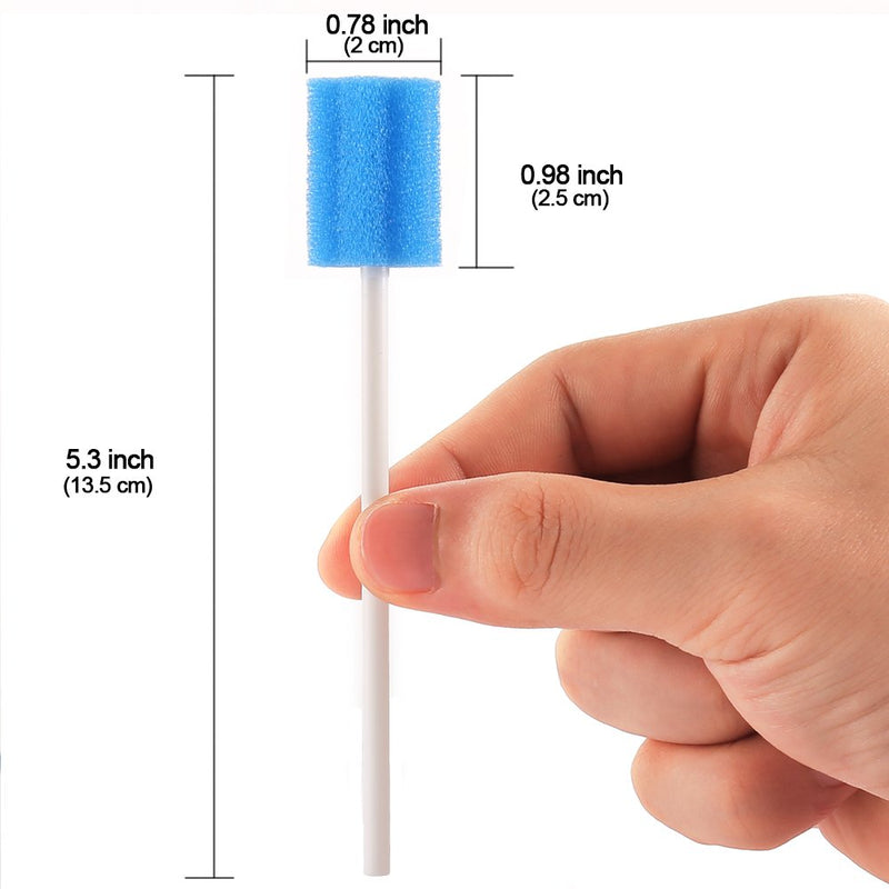 (250 Pcs) Oral Swab/Unflavored and Untreated Swab/Disposable Sterile Mouth Swabs/Individually Wrapped Oral Swabs for Dental and Hygienic Purpose/oral care swabs Quincunx-250 BLUE