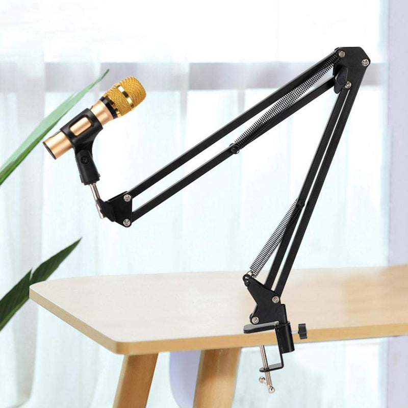 Microphone Mount Suspension Boom Arm Stand, Adjustable Microphone Suspension Boom Scissor Arm Stand Microphone Clip Holder 4kg Load