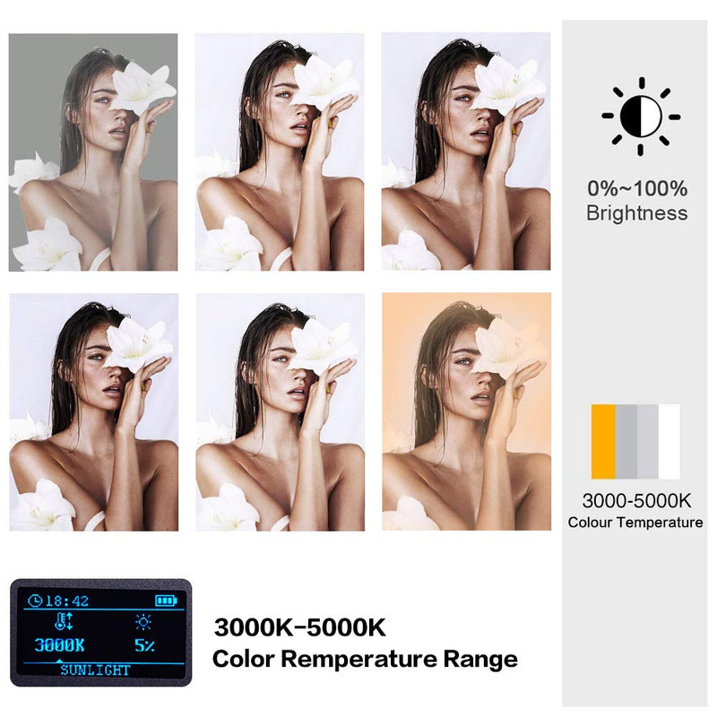 Mcoplus LEMT-800 LED Panel Light 360 Full Color RGB Video Light