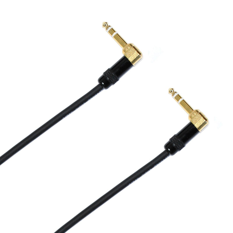 Audio2000's C25000P2 TRS Right Angle Cable (0.5 Feet 2 Pack)