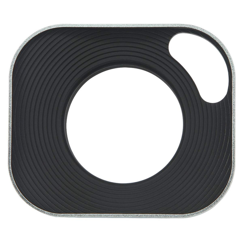 Haoge LH-W39P 39mm Square Metal Screw-in Lens Hood Hollow Out Designed with Cap for Leica Rangefinder Camera with 39mm E39 Filter Thread Lens Silver