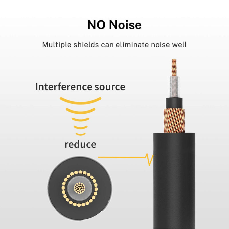 [AUSTRALIA] - Donner Guitar Patch Cable 6 Inch 15cm 1/4" Right Angle Metal Connector for Instrument Effect Pedal 6 Packs 