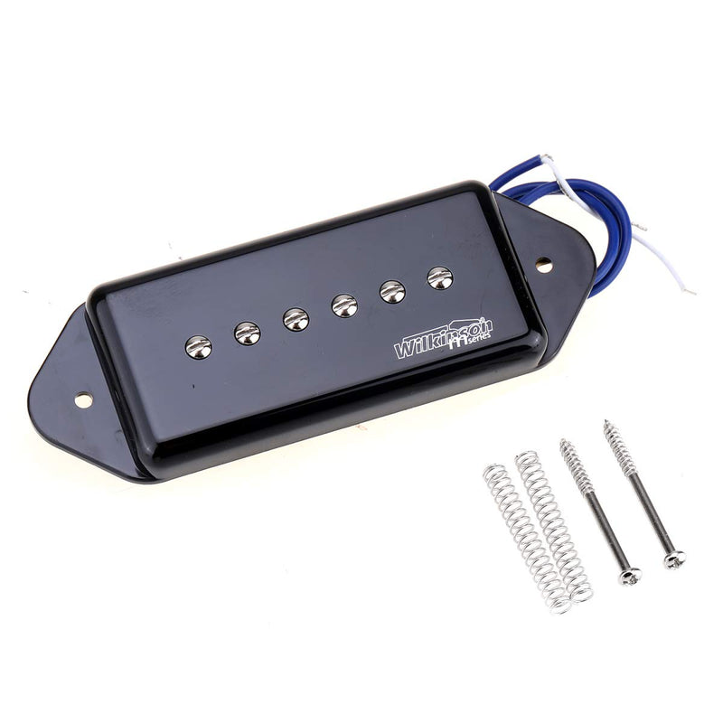 Wilkinson Low Gauss Iconic Sound Ceramic P90 Dogear Style Single Coil Pickups Set for SG/LP Electric Guitar, Black