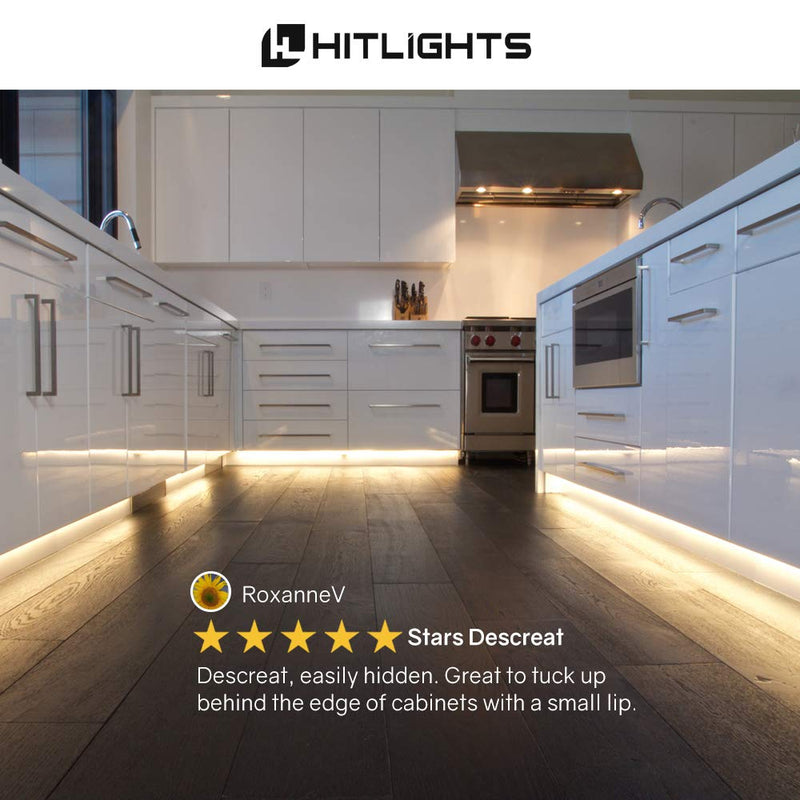 [AUSTRALIA] - HitLights Weatherproof Warm White LED Light Strip, Tape Light for Home, Office, Bathroom, Cabinet and More 16.4ft, 300 LEDs, 3000K, 72 Lumens per Foot 12V DC（Power Not Included) 