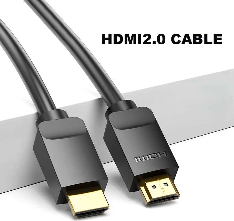 HDMI Cable 4K 60Hz, NICEKEY 18Gbps High Speed HDMI 2.0 Cable, HDCP 2.2/1.4, 3D, 2160P, 1080P, Ethernet - Braided HDMI Cord 30AWG, Audio Return(ARC) Compatible UHD TV, Blu-ray, PS4/3, Monitor (6.5ft) 6.5ft