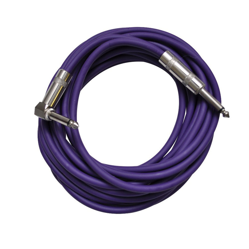 [AUSTRALIA] - Seismic Audio SAGC20R-Purple-2Pack Purple 20-Feet Right Angle to Straight Guitar Cables, Pair 