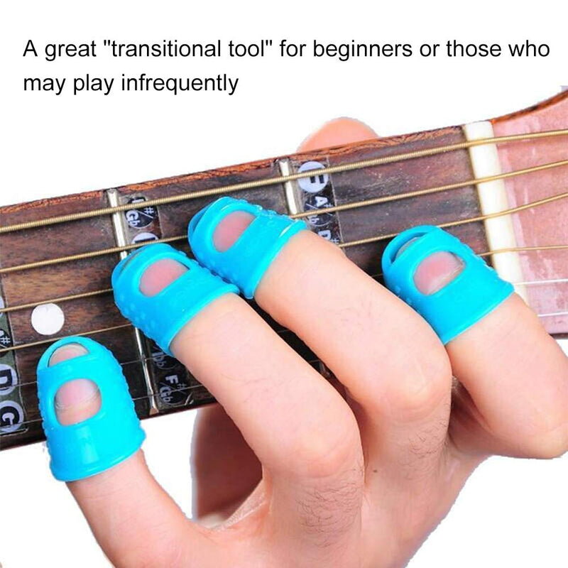 Guitar Finger Guards,Guitar Fingertip Protectors,Fingertip Protection Covers Caps,Non-Slip Fingertip Protection Covers Caps for Beginner Playing Ukulele Electric Guitar, Sewing and Embroidery,5 Sizes